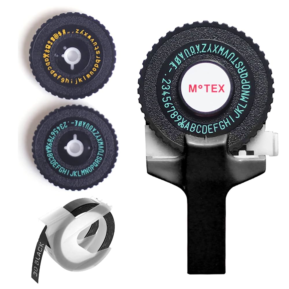 Amazon | テープライター ラベルメーカー 文字盤 2枚 互換テープ